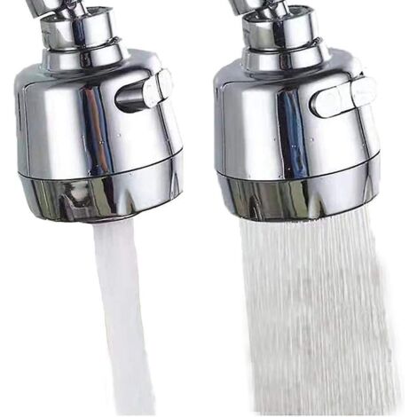 Robinet pivotant à eau, adaptateur de douchette rotative à 360°, robinet de cuisine pivotant à double jet, robinet anti-éclaboussures pour salle de bain et cuisine, économiseur d'eau