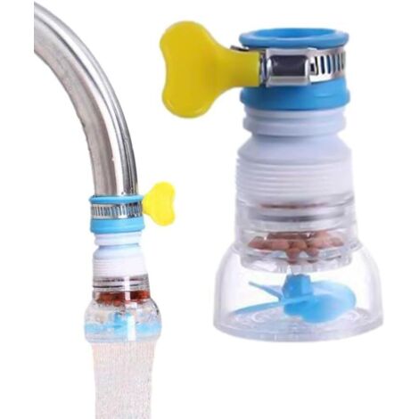 Robinet pivotant bleu à 360 degrés, aérateur télescopique anti-éclaboussures, pulvérisateur de robinet avec buse filtrée, adaptateur de robinet pour cuisine, salle de bain, pièces de robinet