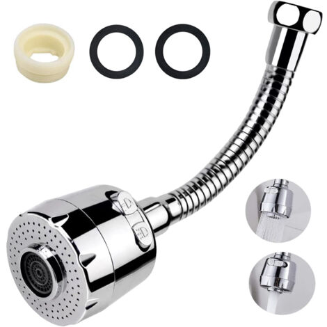 Robinet pivotant, rallonge de robinet de cuisine, tête de douchette pivotante à 360°, accessoire de cuisine avec diffuseur.