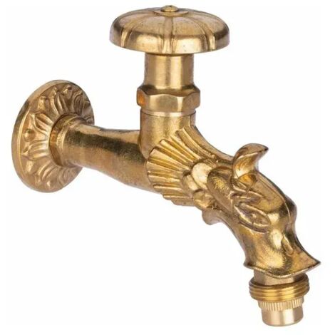 Robinet Pour Fontaine Avec Tête De Gargouille Et Un Design Finition Nostalgie- Laiton Poli