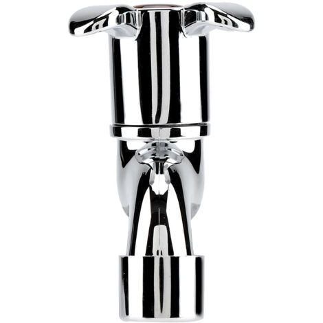 Robinet pour Machine à Laver en Plastique Chromé, Type 4 à Poignée Blossom, 1 Sortie