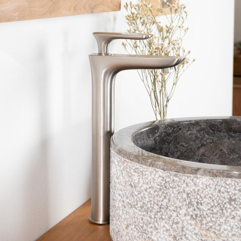 Wanda Collection - Robinet pour vasque de salle de bain Ems nickel brossé