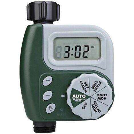 Robinet Programmable automatique étanche de jardin de minuterie d'eau numérique Vert
