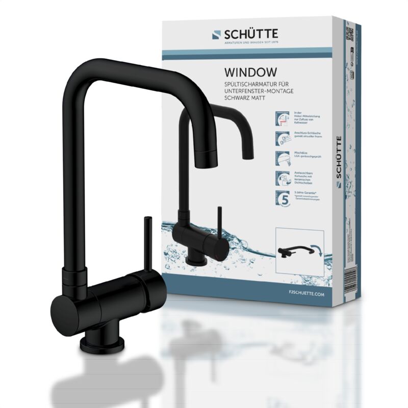 Schütte - Robinet Rabattable window noir mat