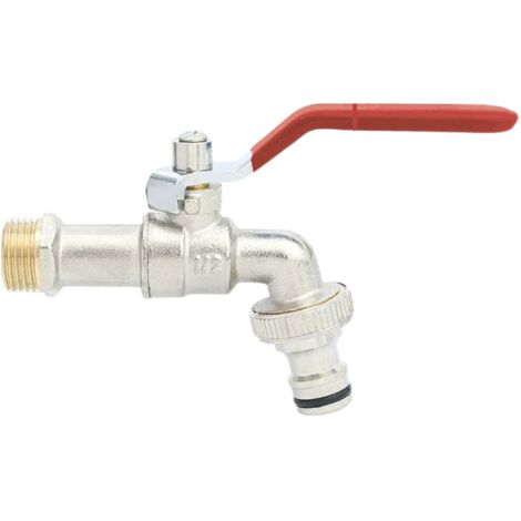 Robinet, résistant à la rouille et au gel, robuste, tête simple 13/4 rouge, adapté au jardin