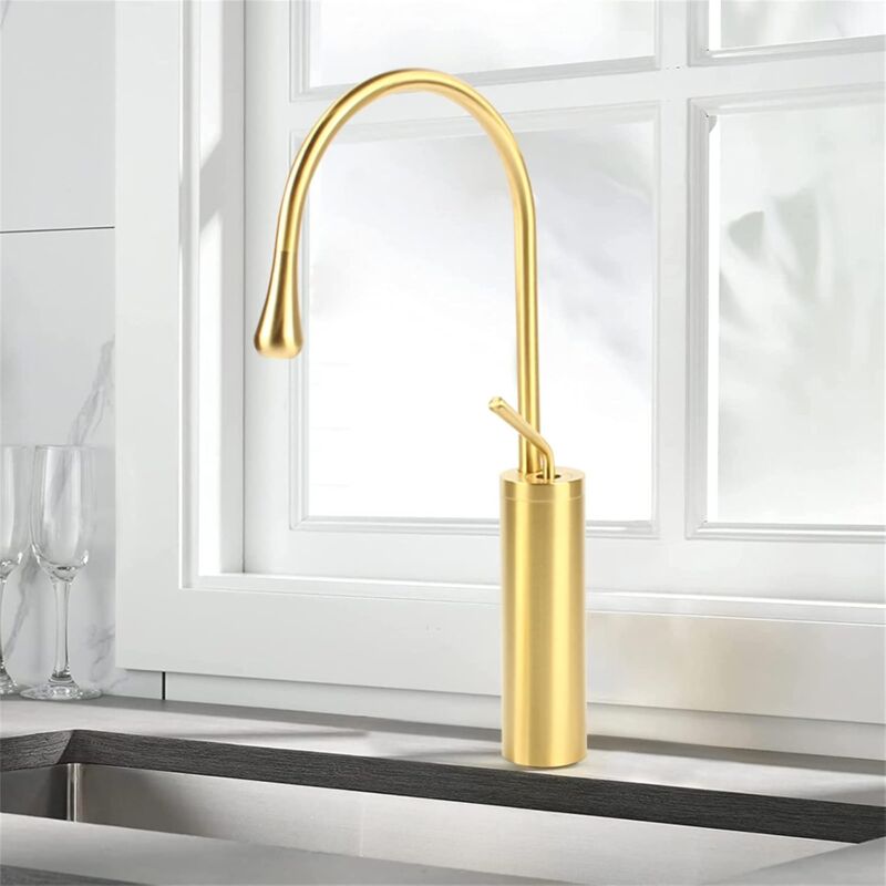 Gojoy - Robinet, Robinet De Lavabo En Acier Inoxydable Robinet De Cuisine En Laiton Robinet d'Évier Mitigeur Mitigeur Robinet d'Eau Chaude Et Froide