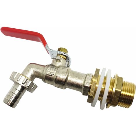 Robinet, robinet de récupération d'eau de pluie adaptateur de réservoir 1 / 2 (13mm) robinet, adaptateur de réservoir de vidange IBC pour robinet, robinet en laiton pour IBC (1pc)