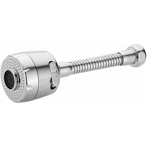 Robinet rotatif 360 Faucet - En acier inoxydable - Avec filtre rotatif 360 - Pour robinet de cuisine - Deux types de jets - Pivote 360 degrs - Protection contre les fuites - Avec filtre