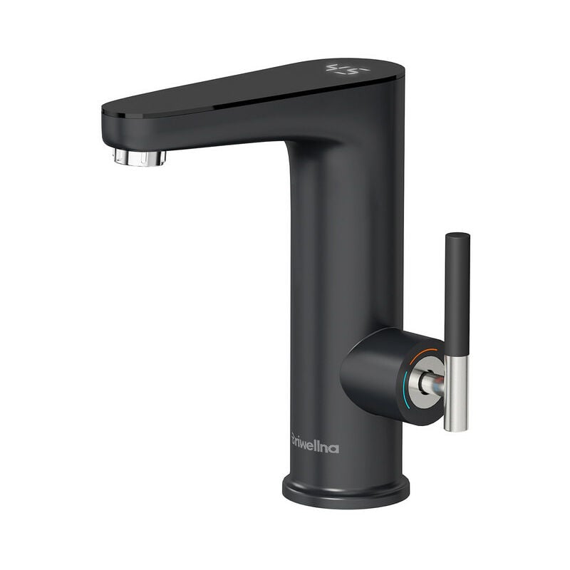 Esip - Robinet salle bain, 3200W Chauffe eau Instantané Electrique,Avec affichage de la température à LED,Robinet lavabo à poignée unique,Degrés