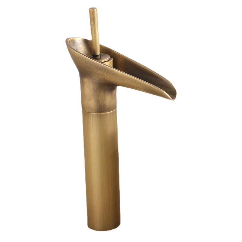 Robinet Salle Bain Bronze,Mitigeur Monocommande de Lavabo Haut Robinet de Salle de Bain avec Valve en,cuivré,31.512cm