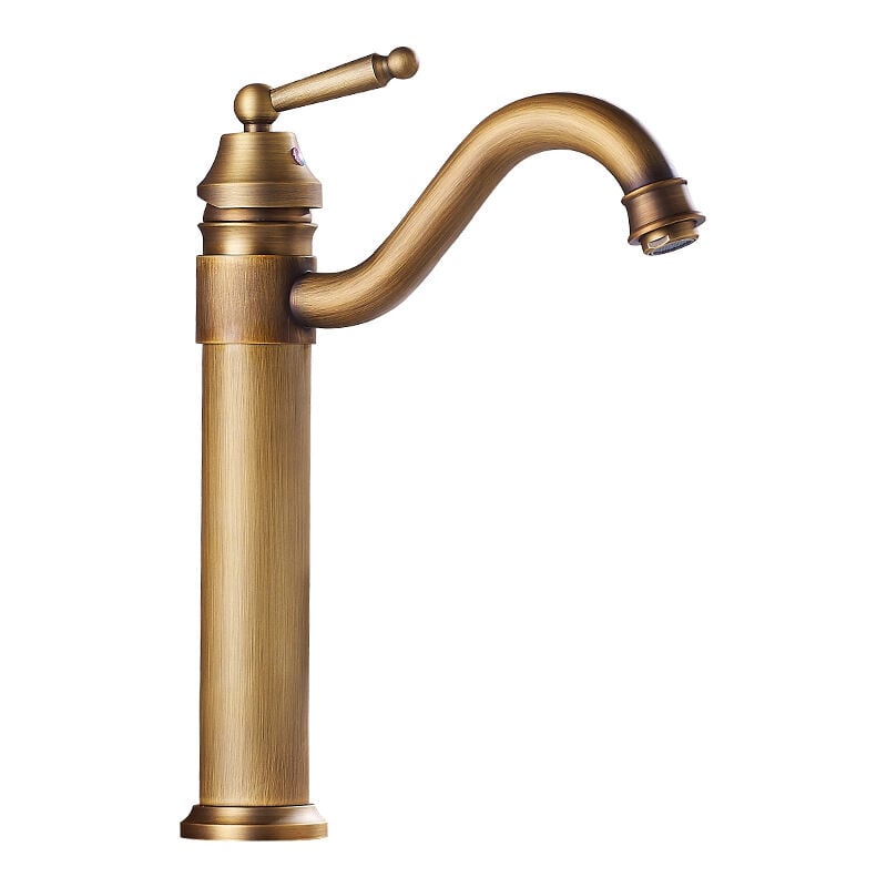 Robinet Salle Bain Haut Peut pivoter à 360 °Mitigeur de lavabo, Robinet de Lavabo Rétro pour salle de bain, laiton antique Ikodm