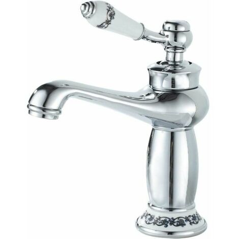 Robinet Salle Bain, Mitigeur de Salle de Bain monocommande Chrom&eacute, our Lavabo ou Vasque de Salle Bain, Chaude et Froide R&eacuteglable de Mitigeur Lavabo