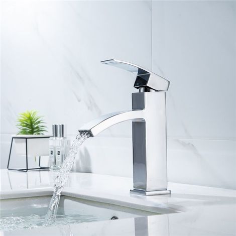 Robinet Salle De Bain Cascade Mitigeur De Lavabo En Laiton