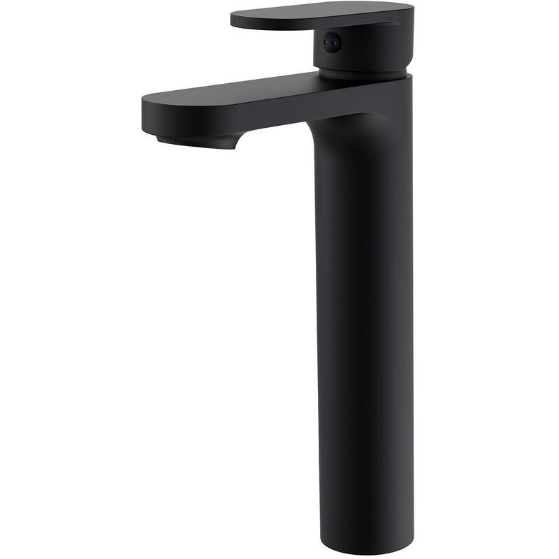 Mob-in - Robinet de salle de bain mitigeur bec haut noir H25,3cm