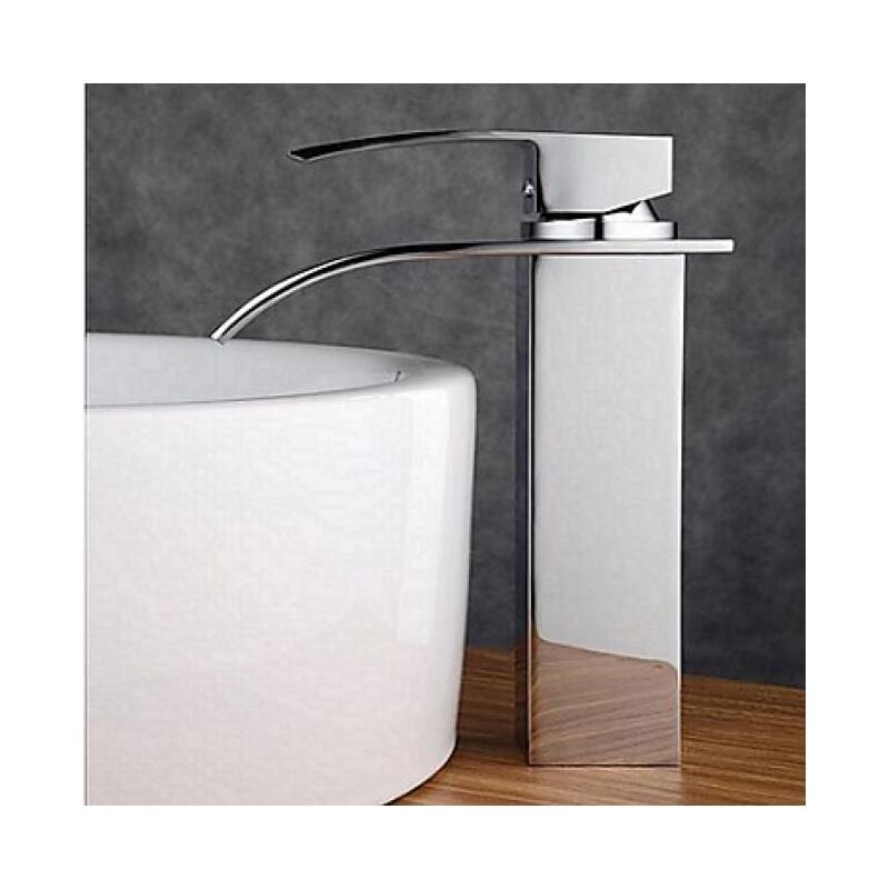 Lookshop - Robinet salle de bain robuste avec mitigeur, style contemporain et finition en métal chromé