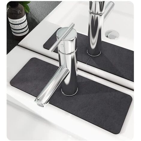 Robinet Splash Catcher , Robinet de filtre à éclaboussures , Tapis de séchage pour comptoir de cuisine , Sink Splash Guard , Tapis d’évier , Tapis de séchage de vaisselle Robinet Drip Catcher pour-Ens