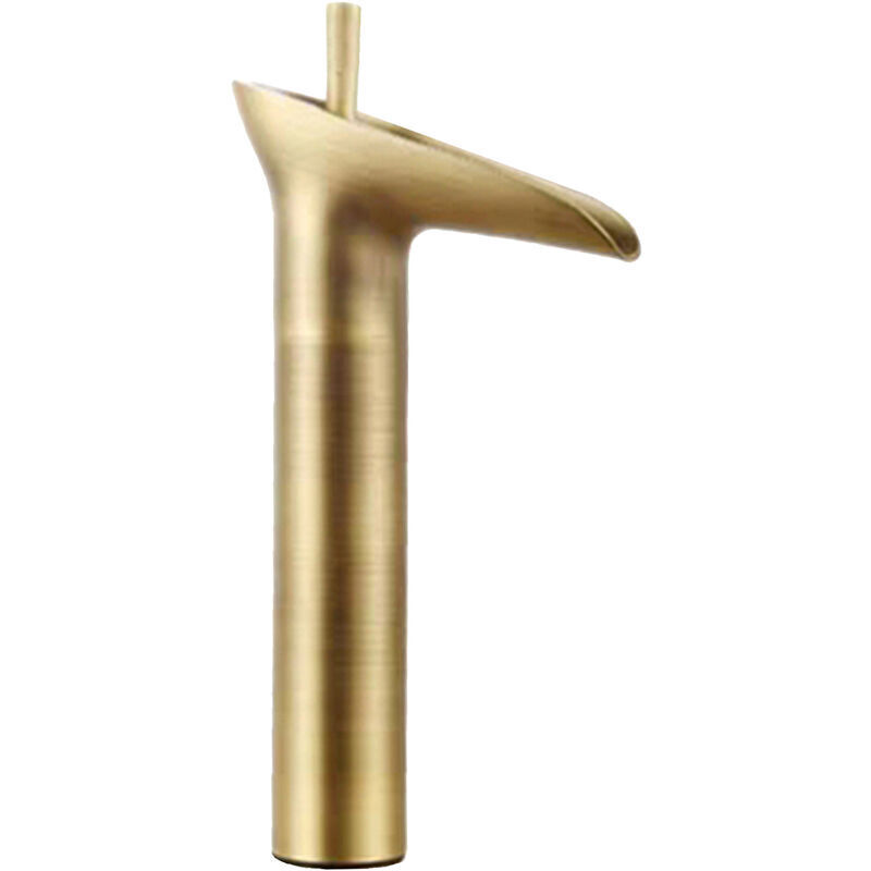 Lifcausal - Robinet Style Vintage Cascade Robinet Lavabo Salle De Bains Robinet Laiton Bassin Robinet Haut Mitigeur Mitigeur Mélange Chaud Et Froid