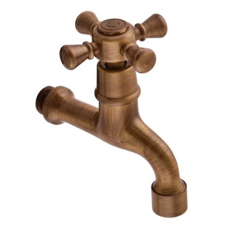 Robinet tap mural rétro laiton bronze