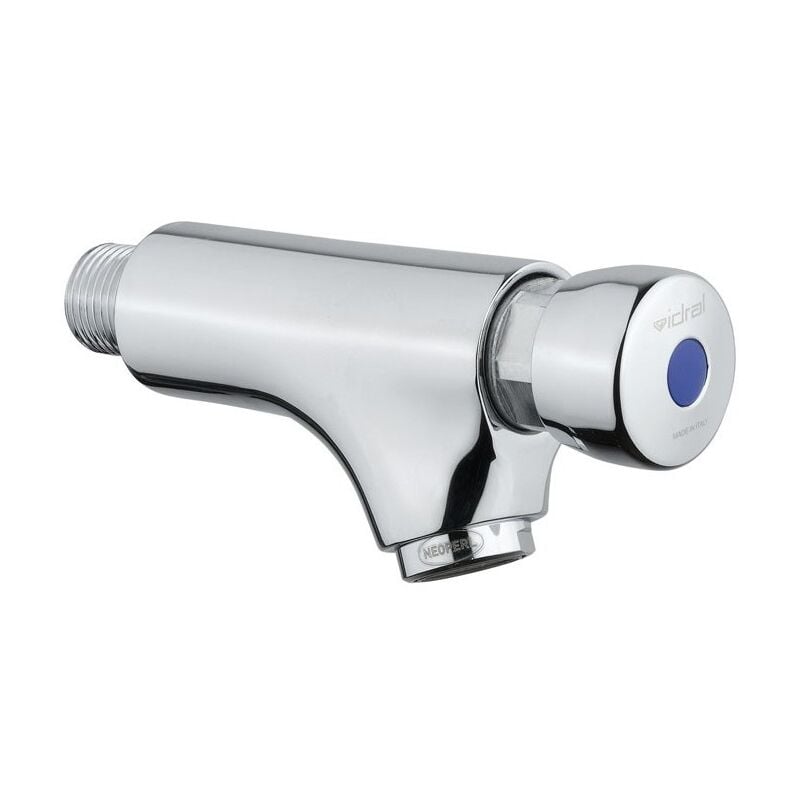 Idral - Robinet temporisé pour lavabo mural en laiton chromé