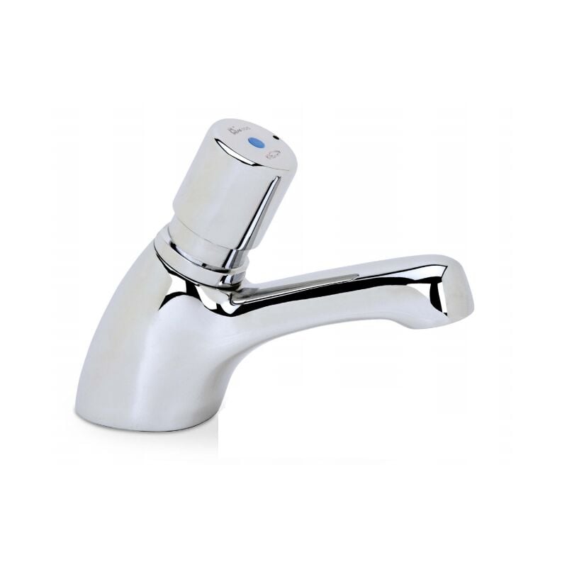 Robinet temporisé pour lavabo 115x110 mm en laiton chromé River