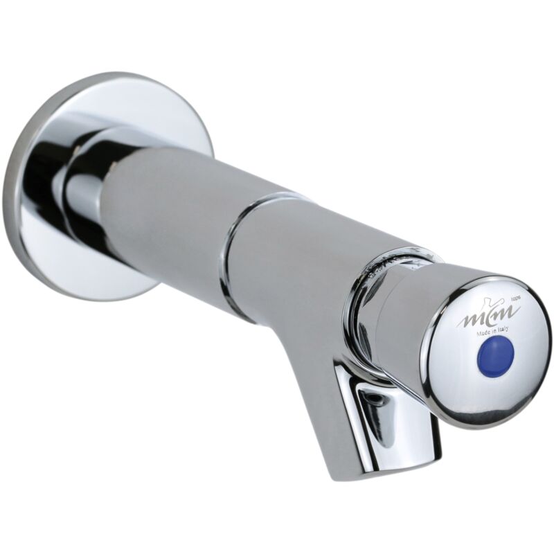 Rubinetterie Mcm - Robinet temporisé simple eau pour installation murale, modèle allongé mcm 904300 8/12 secondes