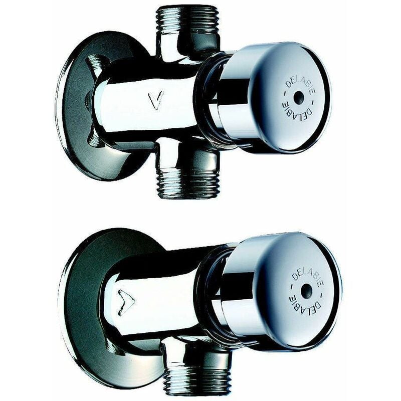 Robinet temporisé TEMPOSTOP 1/2 - d'équerre, pour arrivée encastrée