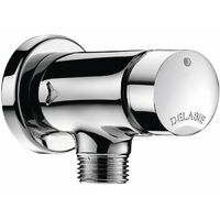 Robinet TEMPOSOFT 2 - 1/2" pour urinoir ordinaire ou siphonique - équerre pour arrivée encastrée