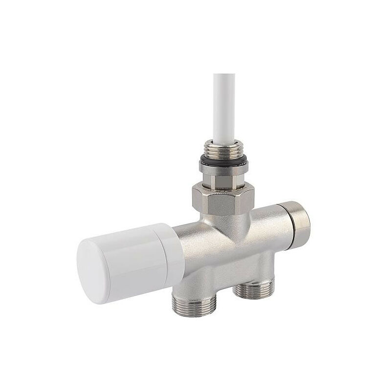 Robinet thermostatique 1 point DN15 (1/2')xDN 20(3/4') Bi-tube passage droit, nickele