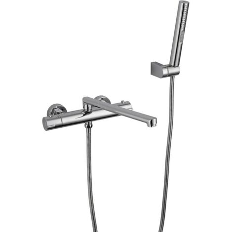robinet Thermostatique Baignoire,mitigeur Baignoire Cascade Avec Douchette à Main,chrome (A)