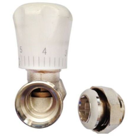 Robinet thermostatique de radiateur en laiton 1/2 pouce, type droit DN15, vanne de régulation automatique de température pour chauffage à air (DN15)