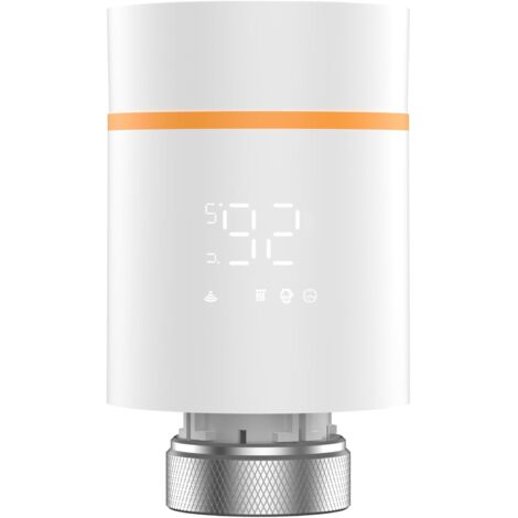 Robinet thermostatique de radiateur Yasorn WiFi  Compatible avec la commande à distance via application  Soupape de sécurité intelligente sans fil  Protection contre la surchauffe et économies d'énerg