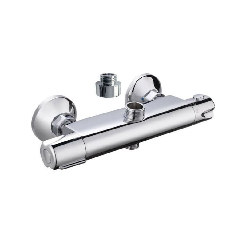 Robinet thermostatique douche Breva de rousseau - Laiton - Sécurité anti-brûlure - Inverseur intégré