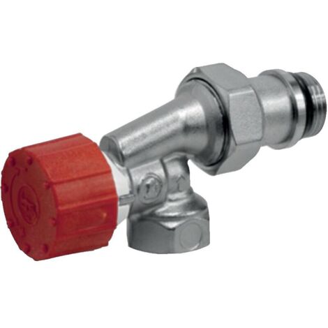Giacomini – Robinet radiateur thermostatique équerre inversé M30 x 1,5mm – Raccordement 15x21 – Température max 110°C – Pression max 10 bar - R415VTL