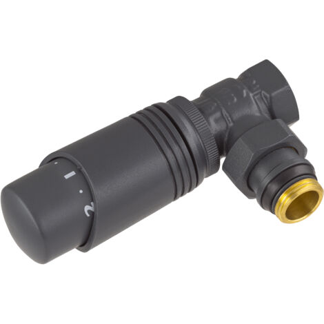 Robinet thermostatique équerre pour radiateur NOYON & THIEBAULT Anthracite