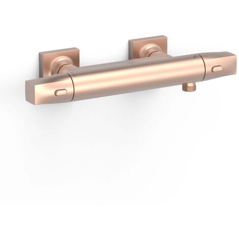 Robinet thermostatique mural Over-wall pour douche Or Rose Mat 24K - TRES 19016405OPM