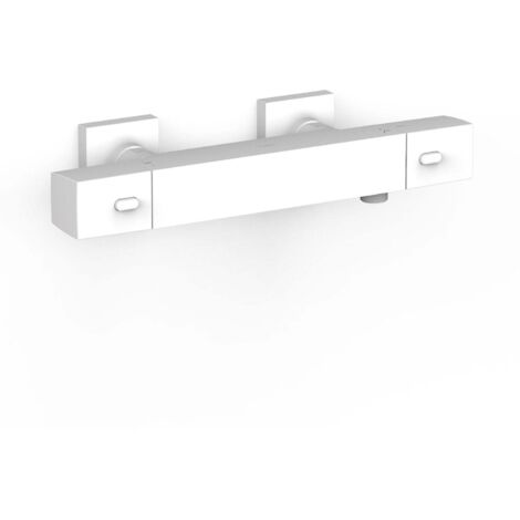 Robinet thermostatique mural Over-wall pour doucheSans accessoires Blanc mat - TRES 19016406BM