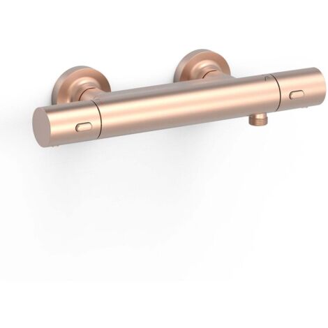 Robinet thermostatique mural Over-wall pour doucheSans accessoires Or Rose Mat 24K - TRES 19016402OPM