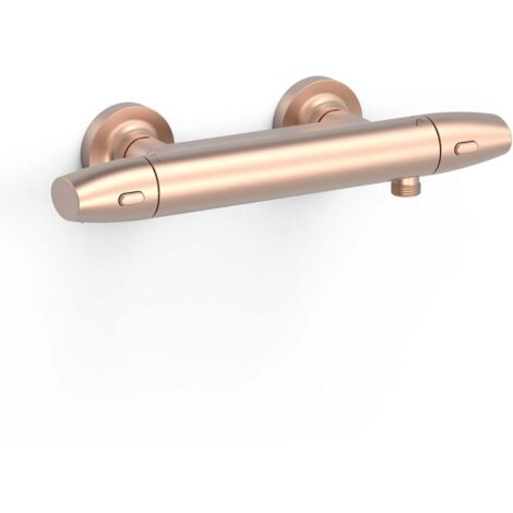 Robinet thermostatique mural Over-wall pour doucheSans accessoires Or Rose Mat 24K - TRES 19016403OPM