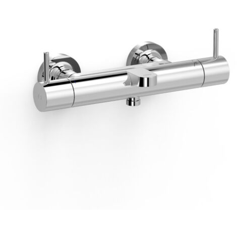 Robinet thermostatique mural pour baignoire et douche avec leviers ergonomiques PMR Chrome - TRES 19027410