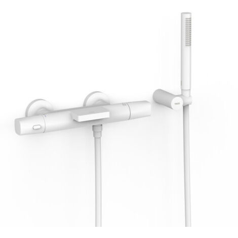 Robinet thermostatique mural pour baignoire et douche Blanc mat - TRES 19017499BM