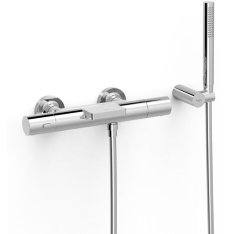 Robinet thermostatique mural pour baignoire et douche Chrome - TRES 19017428