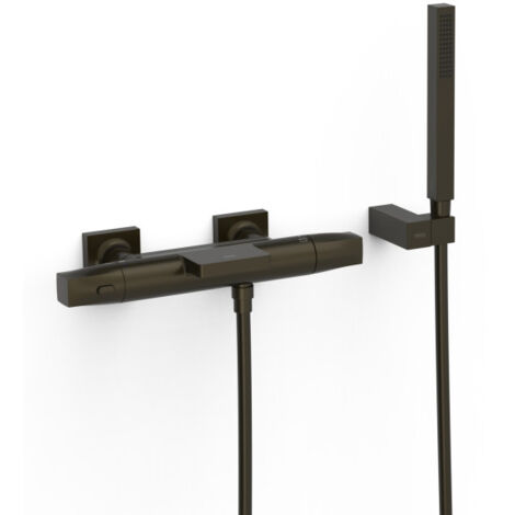 Robinet thermostatique mural pour baignoire et douche Noir bronze - TRES 19017489KMB