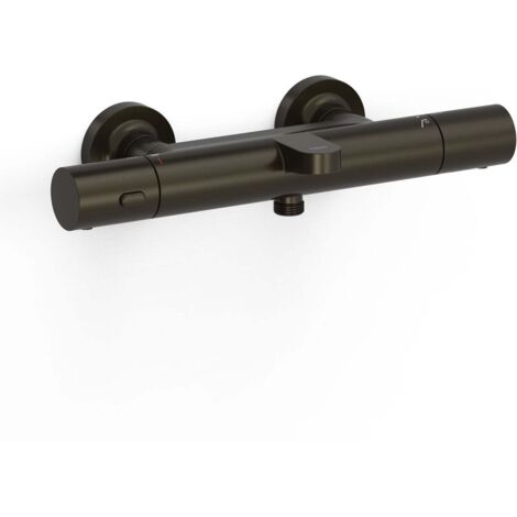 Robinet thermostatique mural pour baignoire et doucheSans accessoires Noir bronze - TRES 19017402KMB