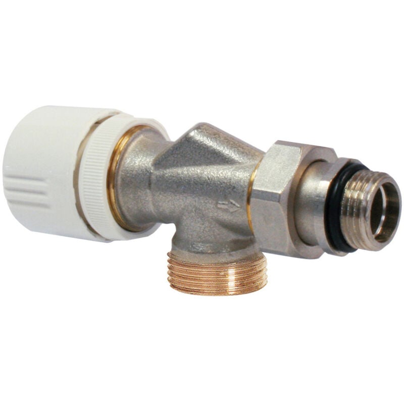 Robinet thermostatisable corps équerre inversée Mâle 3/4 ek et Mâle 1/2' (15/21) Somatherm