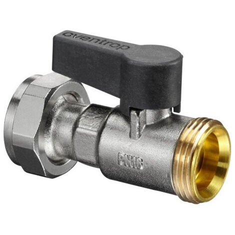 ROBINET TOURNANT SPHER. DN20, JOINT PLAT, 3/4 M x 3/4 ECROU