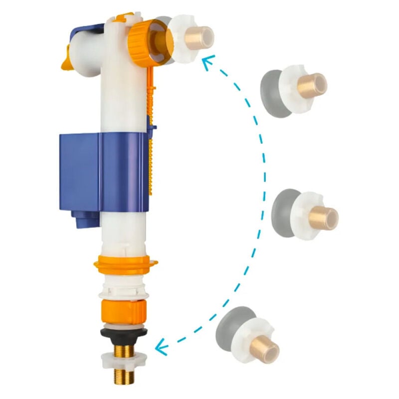 Regiplast - Robinet flotteur wc universel hydraulique horizontal et vertical