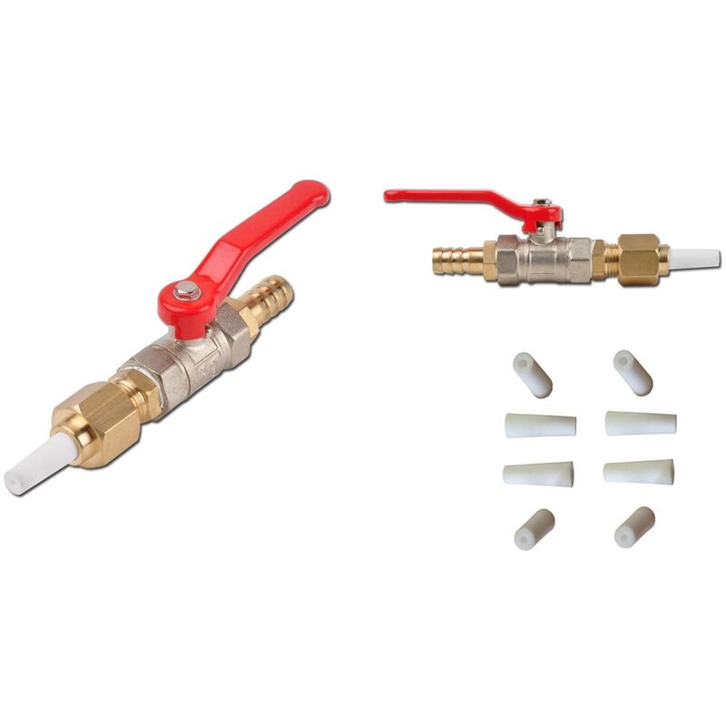 Robinet Vanne Porte-Buse 3/8' pour Sableuse Aérogommeuse + 8 Buses Céramique blanches