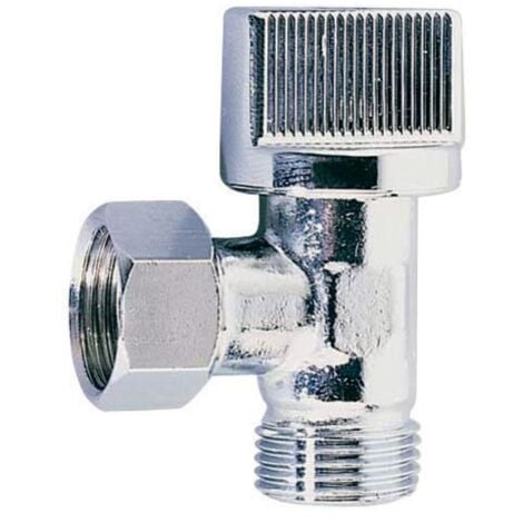 Robinet WC manette 1/4 de tour équerre chromé 12x17