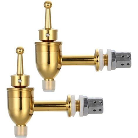 Robinets à boissons, lot de 2 robinets en laiton, compatibles avec des ouvertures de 10 mm (0,4 pouce), sans plomb, parfaits pour les barbecues, les pique-niques et les fêtes au bord de la piscine.