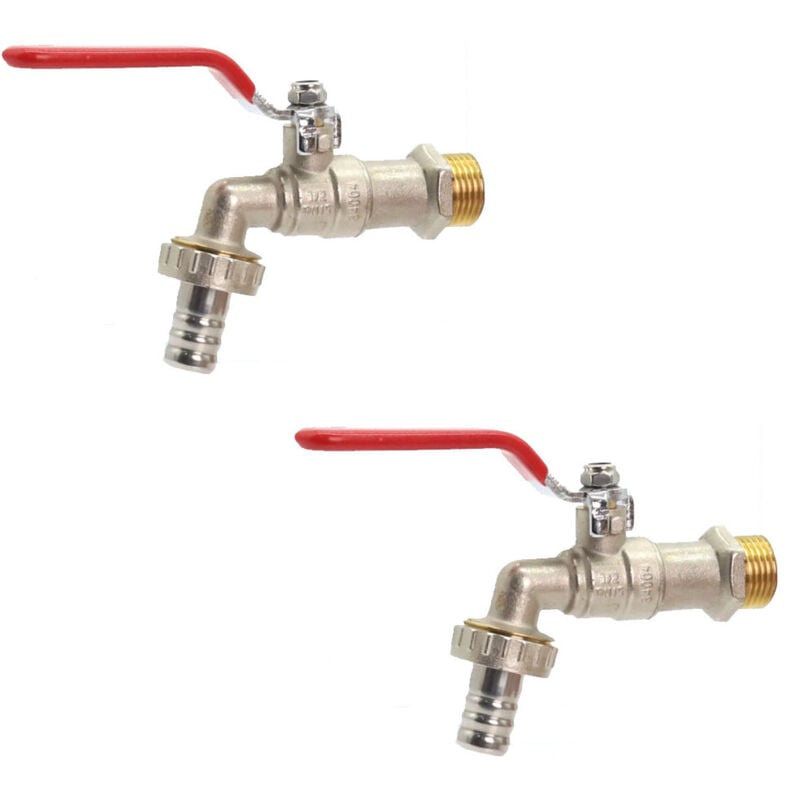 Robinets à poignée plate en laiton 2 pièces pour robinets d'école, de maison et d'usine